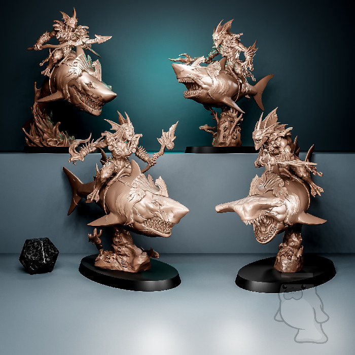 Shark Riders - Mirmidons of the Death Tide - Artisan Guild :: Mini ...